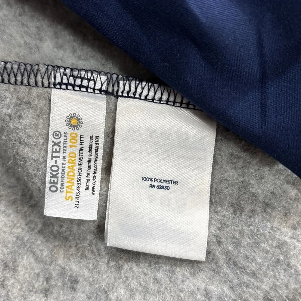 Lands’ End Knit Blazer M Petite Gray Houndstooth Blue Green One Button Career